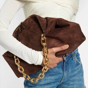 KHAITE Clara Bag in Coffee Suede NWT $2700